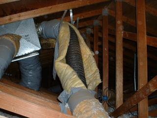Damaged ductwork in attic common to ductwork