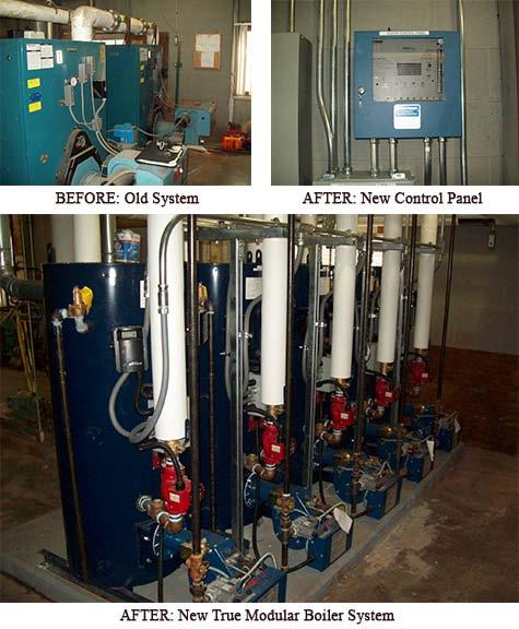 Photos Showing Example of Most Recent Modular Boiler System Installation at Clark Arms