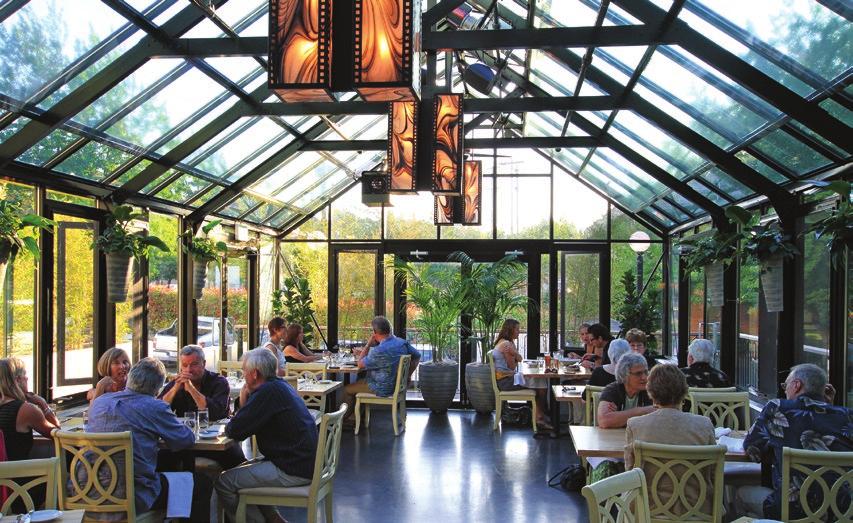 MERIDIAN ESTATE GREENHOUSES An inviting place to meet friends, this popular restaurant features