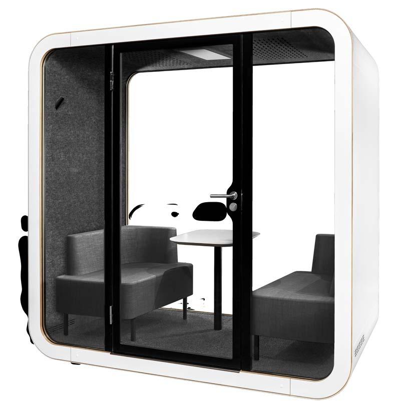 FRAMERY Q It takes two to tango Framery Q adds space and comfortable accessories for the use of two people, allowing them to have meetings, brainstorming sessions and important one-on-one