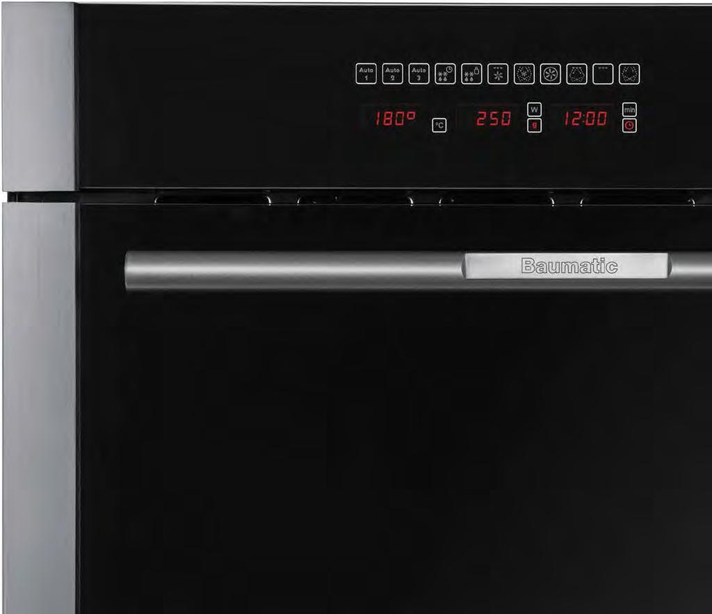 BSO99 90cm Multifunction Oven COMPACTS 9 functions 91 litre capacity Black optical glass & titanium finish EU Energy
