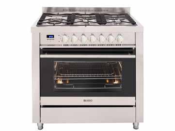 F R E E S TA N D I N G C O O K E R S FREESTANDING DUAL FUEL COOKER - MM HOB 4 burner gas cooktop Cast iron trivets FS607G4DS Italian Sabaf burners with flame failure devices Under knob ignition