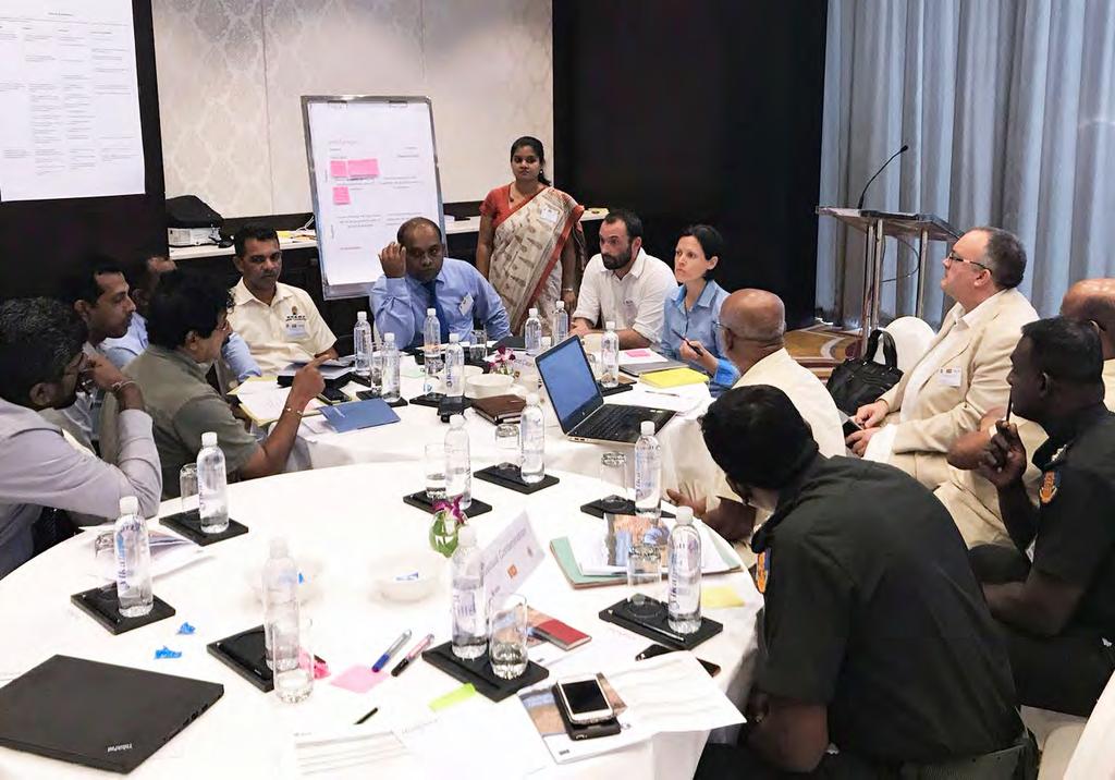 Sri Lanka mid-term strategy review with Rob White, Strategic Management Advisor (3rd from the right), Sri Lanka, 2018 The GICHD s support to Sri Lanka s mine action programme has been incredible.