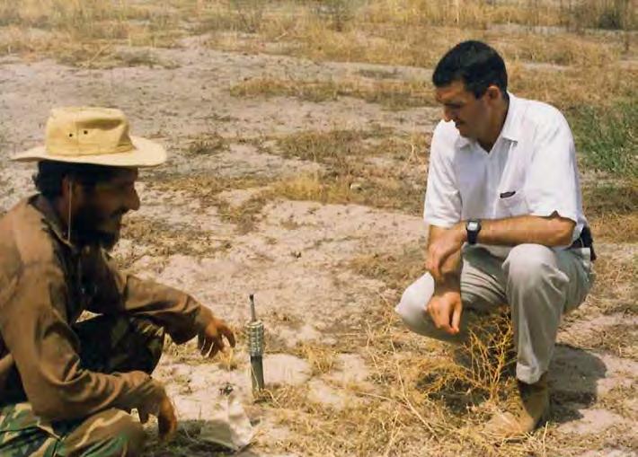 Guy Rhodes, GICHD Director of Operations, responding to a UXO reported by a farmer in Angola, 1997.