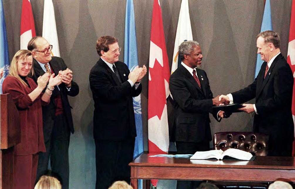 On December 3 rd and 4 th, 1997, world leaders met in Ottawa to sign the Anti-Personnel Mine Ban Convention.
