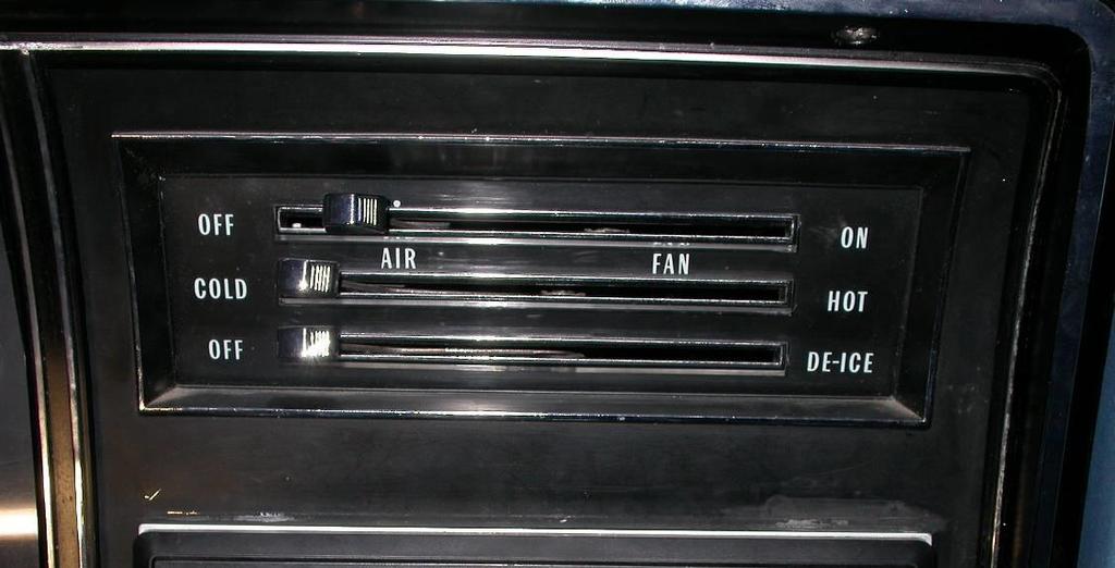 specializing in AIR CONDITIONING, PARTS AND SYSTEMS for your classic vehicle PERFECT FIT IN-DASH HEAT/ COOL/ DEFROST 1968 CHEVROLET IMPALA CONTROL & OPERATING INSTRUCTIONS The controls on your new