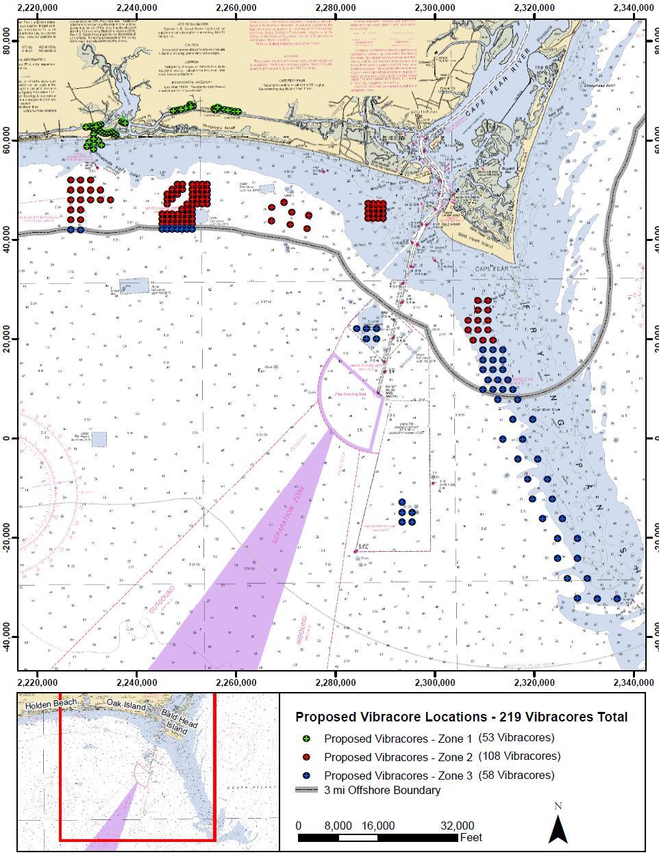 Overview of Master Plan Field Investigations Geotechnical vibracoring for sediment compatibility November 2018 vibracores Eastern Channel, LFI, AIWW bend widener Jan-Mar 2019