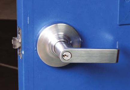 Doors to gymnasiums and other public areas are equipped with Von Duprin 99 Series exit devices and LCN door closers.