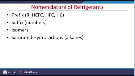 I have used this alpha numeric expression in order to write the refrigerants I have not written their chemical names.