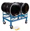 Drum Stacking rack & Dolly Kits All welded, ready to use Dolly allows stacking racks to be mobile Two rigid and two swivel casters Durable Kleton blue enamel finish Caster assembly required Model Wt.