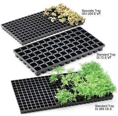 Plug Trays Cuttings or seeds started in each cell Cell size