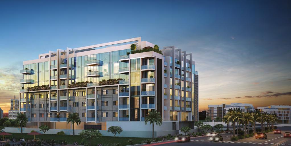 Post-Modern Chic Our award-winning post-modern architectural style is reflected in the clean lines, simple, uncluttered spaces and large windows and balconies of Azizi Greenfield.