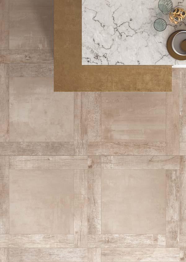 Beige All available as concrete only or Decor (wood/concrete as pictured) A warm, wood effect tile, Bodleian comes not only in the large plank