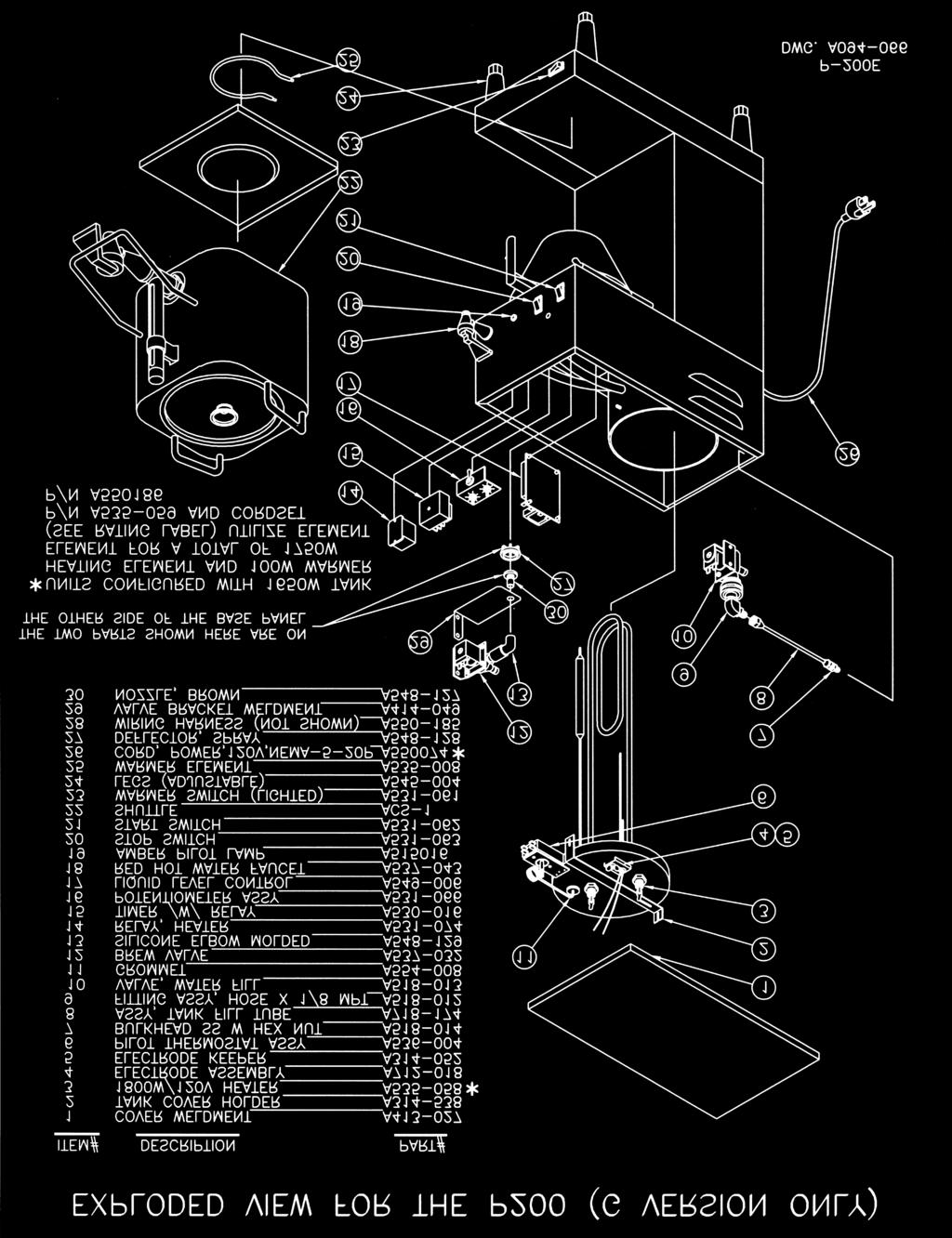 Parts Diagram and List (continued)