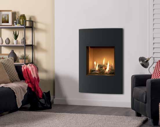 80kW 3 3 3 3 3 3 3 3 3 LOGS Black Glass Black Reeded Vermiculite fluted ledgestone Vermiculite effect brick effect programmable thermostatic REMOTE For the complete selection of frames available with