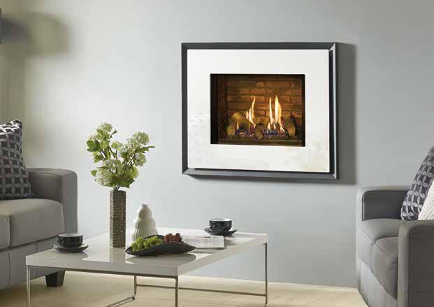Riva2 500 Riva2 500 Evoke Glass with Black Glass front and EchoFlame Black Glass lining Riva2 500 Evoke Glass with White Glass front and Brick-effect lining Efficiency & Heat Output Chimney or Flue