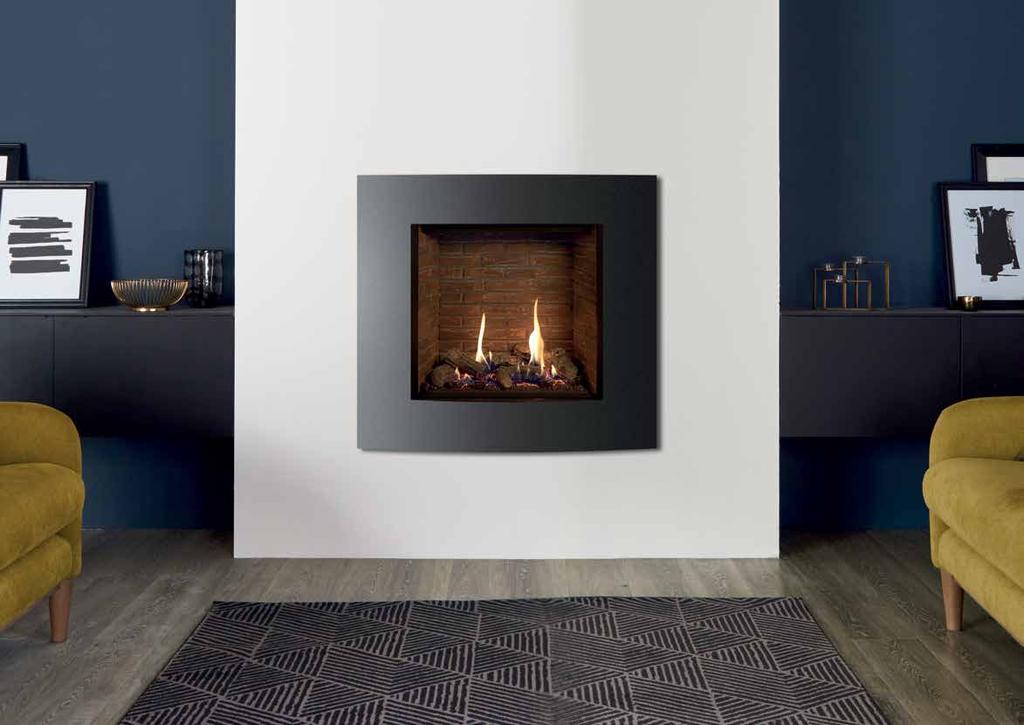 Riva2 600HL Riva2 600HL Riva2 Verve 600HL S with Edge Brick-effect with EchoFlame lining Black Glass lining Riva2 600HL Conventional Flue efficiency Efficiency & Heat Output efficiency class heat