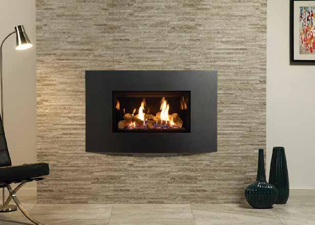 80kW 3 3 3 3 3 3 3 3 3 LOGS Black Glass Black Reeded Vermiculite fluted ledgestone Vermiculite effect brick effect programmable thermostatic REMOTE Frame Options For the complete selection of frames