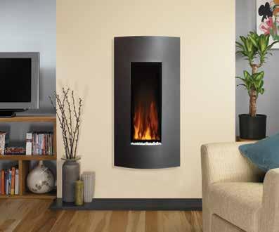 Gazco Electric Fires Studio Electric 22 Verve Radiance 150W Glass in Black Glass Riva2 Electric 70 with Victorian