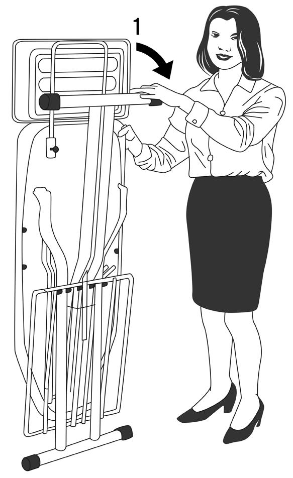 INSTRUCTIONS FOR USE The Reliable Board 100IB and 200IB ironing boards are equipped with a quick-grip locking