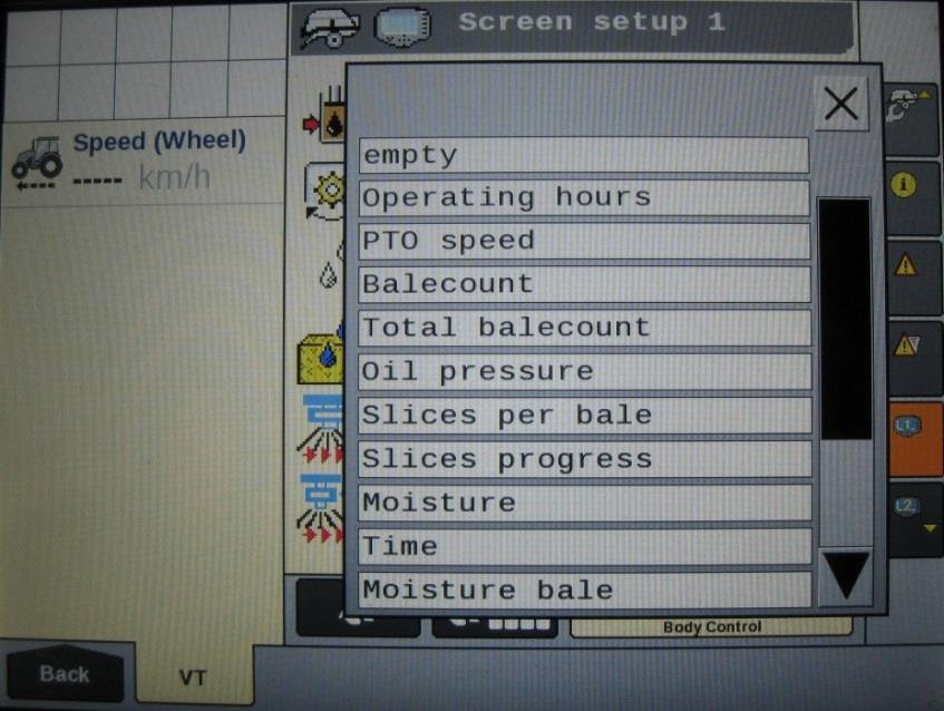 14 Select the icon for SCREEN SETUP 1 (14) so the Screen Setup 1 screen appears.