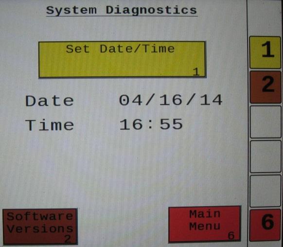 Operating Instructions for Additional Screens Diagnostics After pressing the DIAGNOSTICS key in