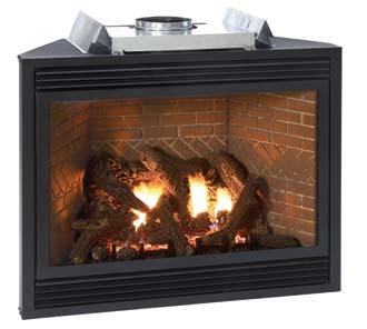 35,000 Btu LP, 42-inch, 13-piece Log Set (Top-Vent Only) Tahoe Luxury models retain the same overall dimensions as Premium models but feature ceramic glass (for better heat transfer),