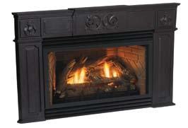 20,000 Btu Innsbrook Vent-Free Fireplace Insert with Contemporary 6 x 6-inch Metal Surround At 28,000 and 20,000 Btu, both Vent-Free Innsbrook models are 99.