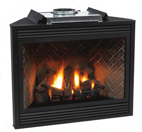 Tahoe model includes a tempered glass view window and a four-piece log set, mounted atop our legendary Slope Glaze Burner for a rich flame pattern within a taller, deeper log stack that complements