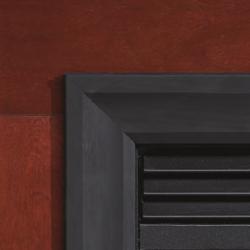 Matte Black (Shown on Cherry Mantel) Hammered Pewter (Shown on Oak Mantel) Polished Brass (Shown on Dark Oak Mantel) Stainless Steel (Shown on White Mantel) Fireplace Liners All