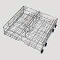 It is composed by removable inserts and can be used as basic washing cart for