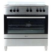 Oven + Grill, Glass Top Lid + Cast Iron Grid, Stainless Steel Finish, Full Safety