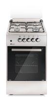 Cast Iron Grid, Inox  Electric + Gas Oven and Grill, Glass Top