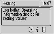 Info key in normal mode: In normal operation (without pending fault messages) the info key can be pressed to display information or an explanation for every menu item or parameter.