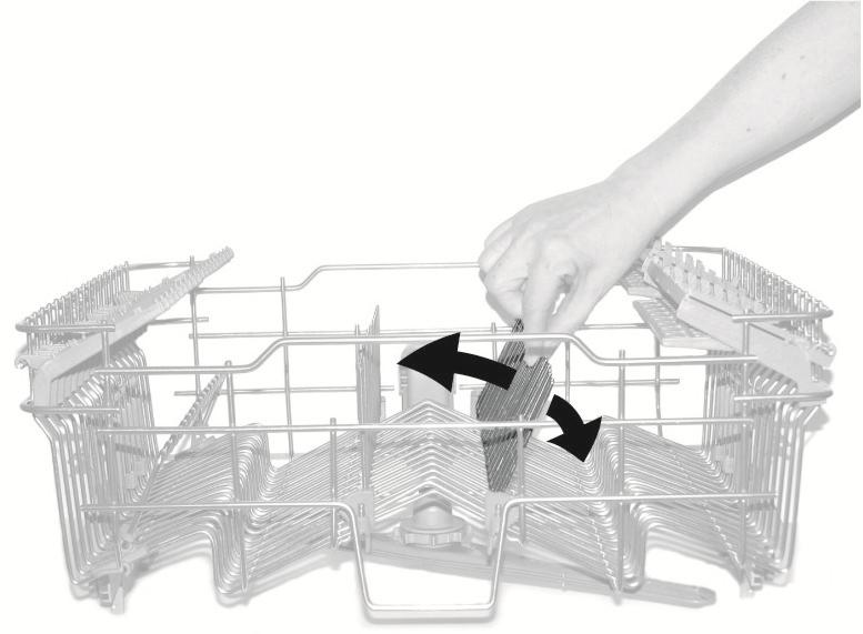 The racks can be tipped to the vertical position when not in use. - Fixed or movable racks in the middle.