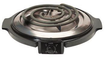 Individually sized coiled heating elements to accommodate cooking pans of all
