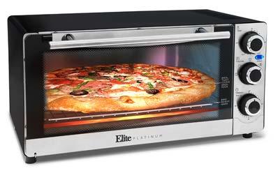 6 Slice Retro Toaster Oven ERO-2600BL/2600R Bake, broil, toast and reheat settings.