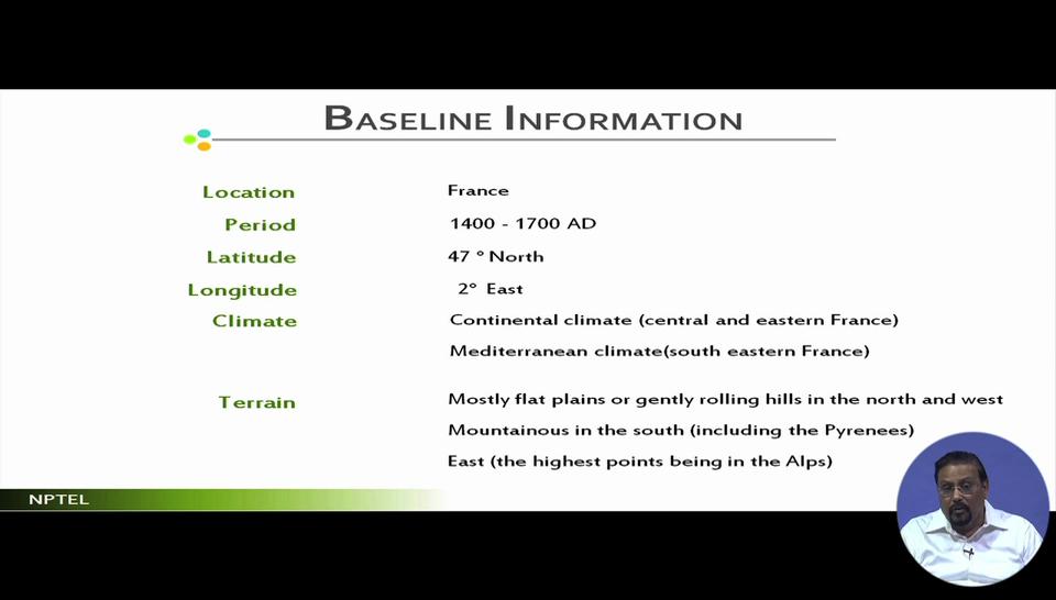 (Refer Slide Time: 01:30) So now let us look at the French landscape. The baseline information, the same structure which I had been following for all others, here also I will follow the same.