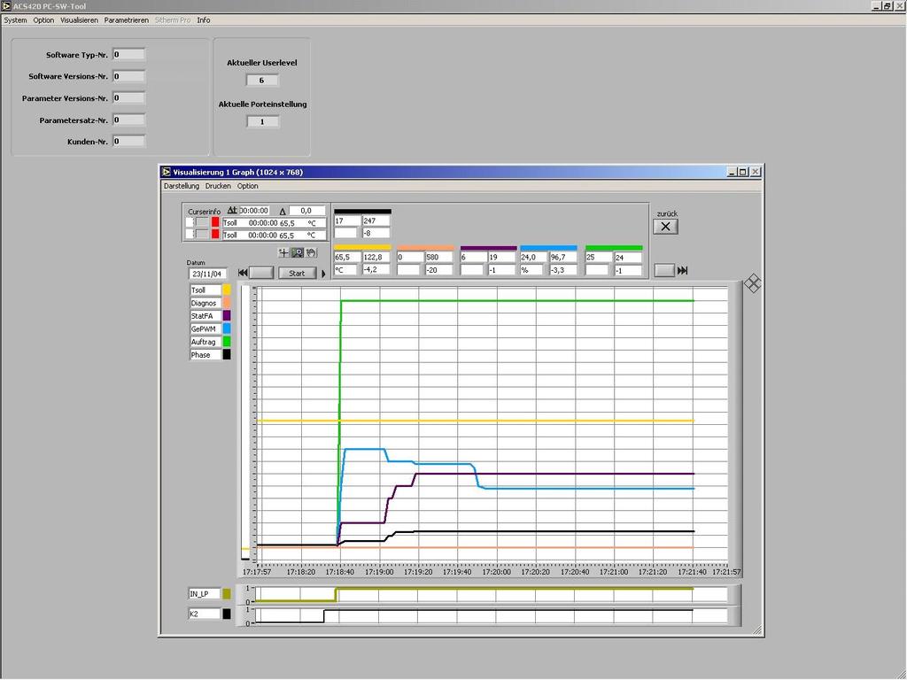 : BPZ:ACS40 PC software for parameterization and visualization to the burner management system.