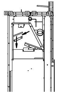 Note that in order to install the small fire baffle (D) properly, it should lean against the back of the chimney throat, as shown in Step 1.