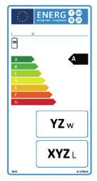 Energy labelling for hot water storage tanks Energy labels for hot water storage tanks show their energy class, based upon the standing heat losses, ranging from A to G; in September 2017, this scale