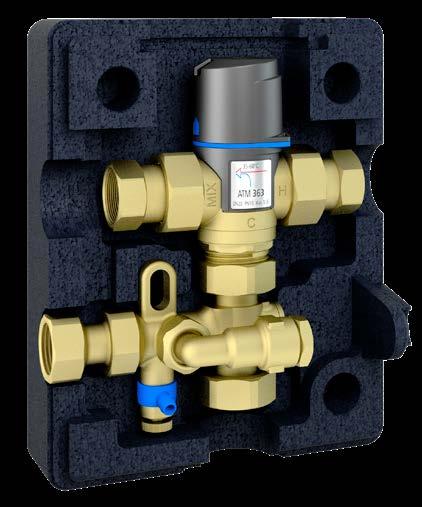 tightness-tested storage tank connection kit with integrated backflow preventers, shut-off valve and safety valve for installation in sealed heating systems.