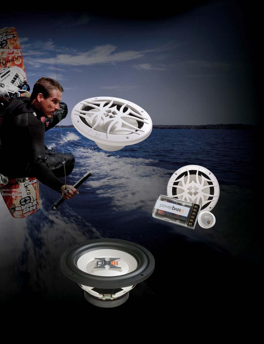 MARINE AUDIO MARINE COAXIALS Marine Grade Speakers with Injection Molded UV-Treated White Polypropylene Cones UV-Resistant Hi-Impact