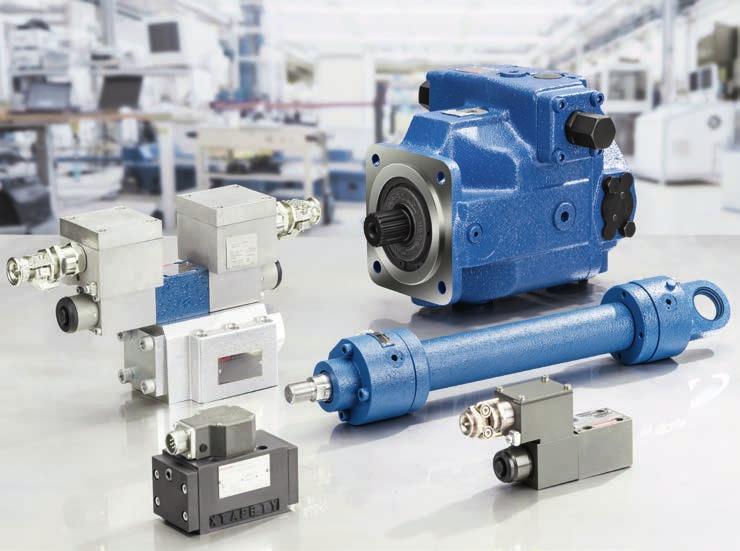 10 Powerful, highly dynamic, and explosion-proof: Hydraulic and electrical components and systems Rexroth products with built-in explosion protection help machine manufacturers and users alike play