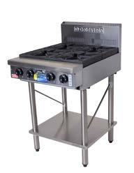 GOLDSTEIN SPECIALS Goldstein 4 Burner Boiling Top Dimensions: 610W 800D 520H mm Weight: 68 kg Goldstein 800 Series Gas Cooktop 4 x 26 Mj open Burners All