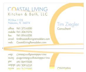 Identity: Coastal Living Kitchen & Bath This identity was created for a remodeling company in Florida.