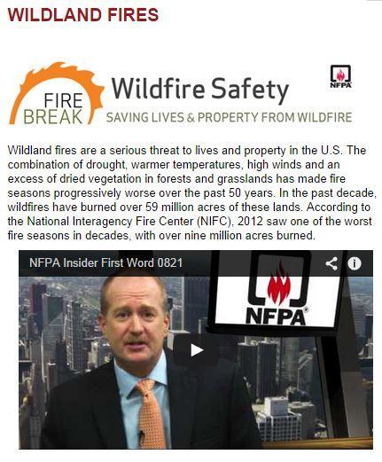 NFPA Wildfire Safety Resources for You Codes and Standards NFPA 1141, 1142, 1144 Best