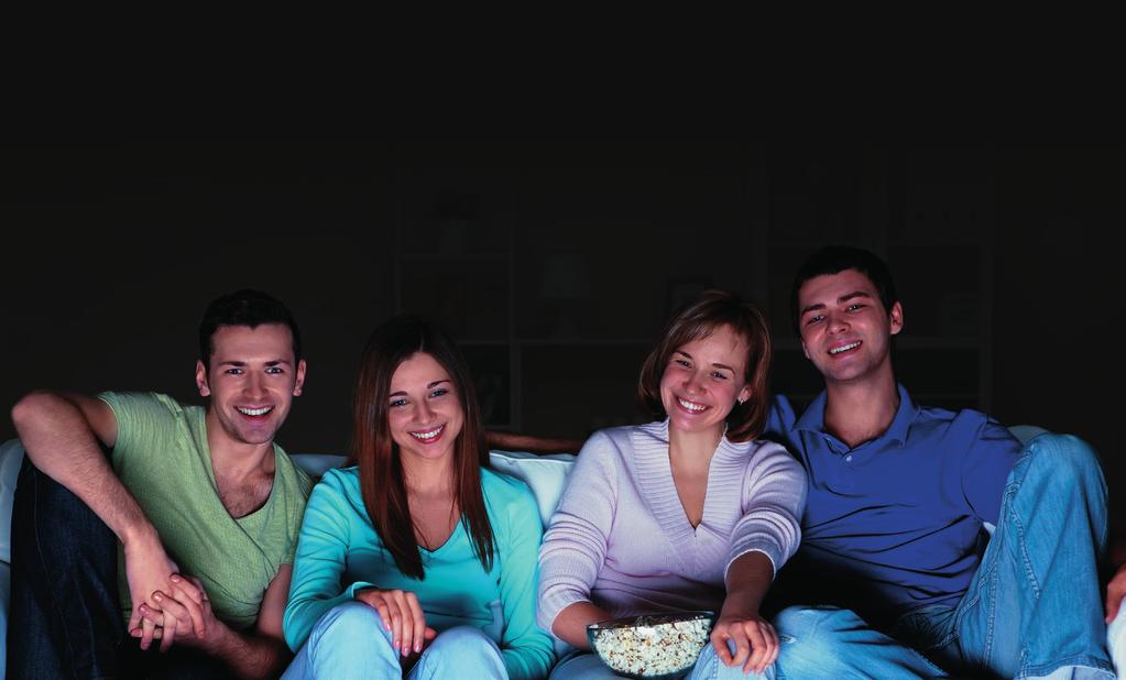 a movie night with friends How nice that you have bought a new flat screen TV and a home theater! At last you all will be watching the cinema-quality images with a spatial, realistic sound.