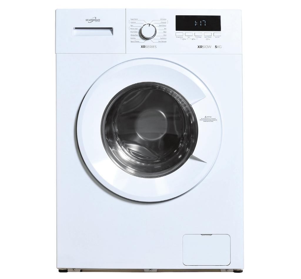 XR510W 5KG 1000RPM WASHING MACHINE XR612W 6KG 1200RPM WASHING MACHINE Instruction Manual Serial number: Please read these instructions carefully