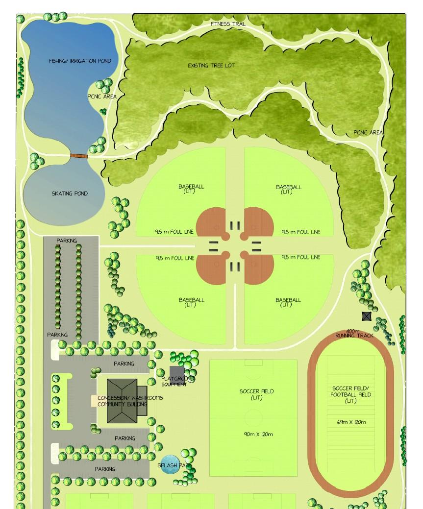 Concept Design Note: the park land drawing has